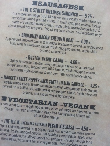 New Sausages at The Red Hot