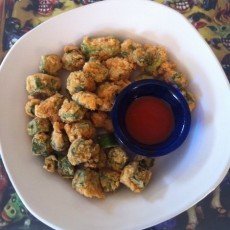 Fried okra appetizer at Soul Tacoma