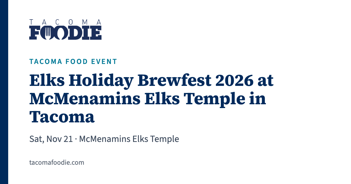 Elks Holiday Brewfest 2026 at McMenamins Elks Temple in Tacoma, Sat, Nov 21 · McMenamins Elks Temple