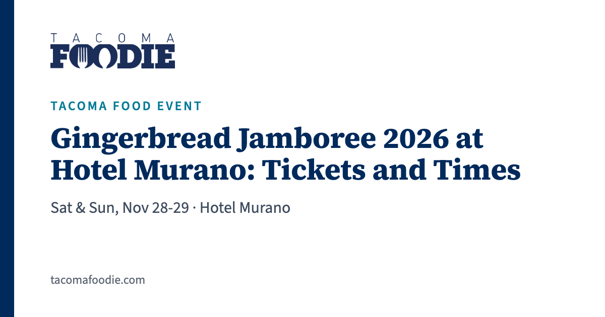 Gingerbread Jamboree 2026 at Hotel Murano: Tickets and Times, Sat & Sun, Nov 28-29 · Hotel Murano